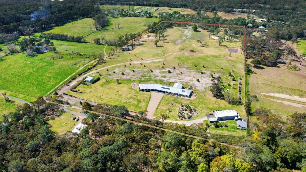 aerial view of farm estate