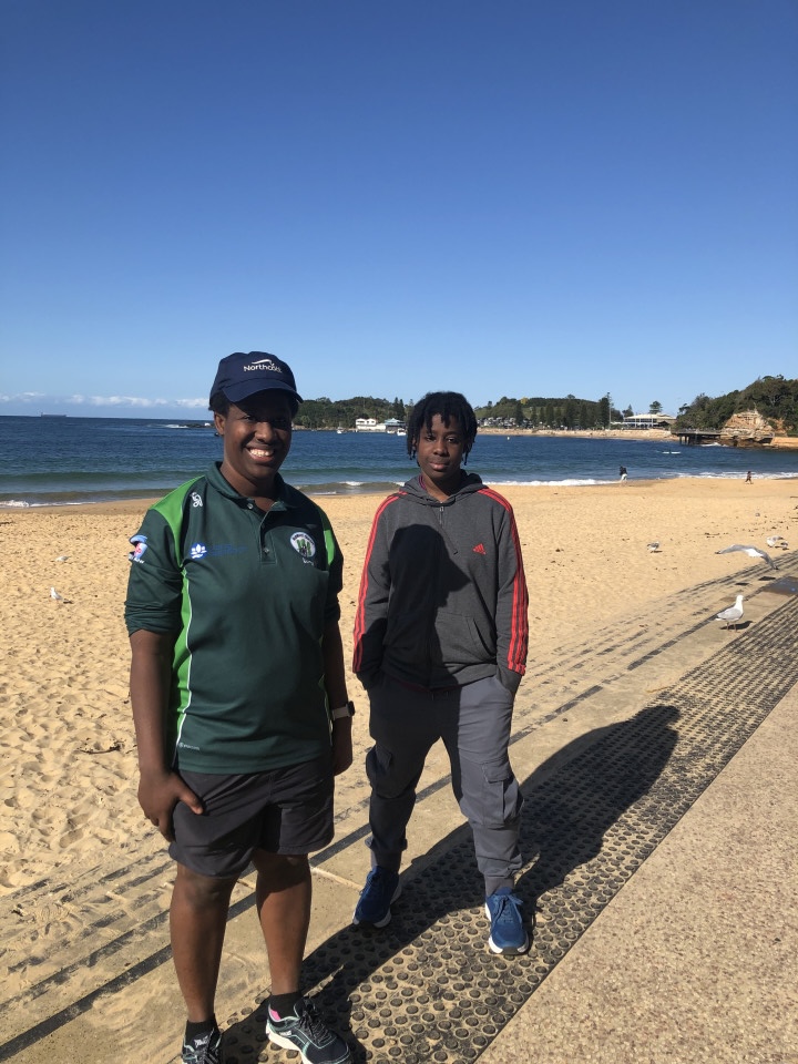 two people at beach